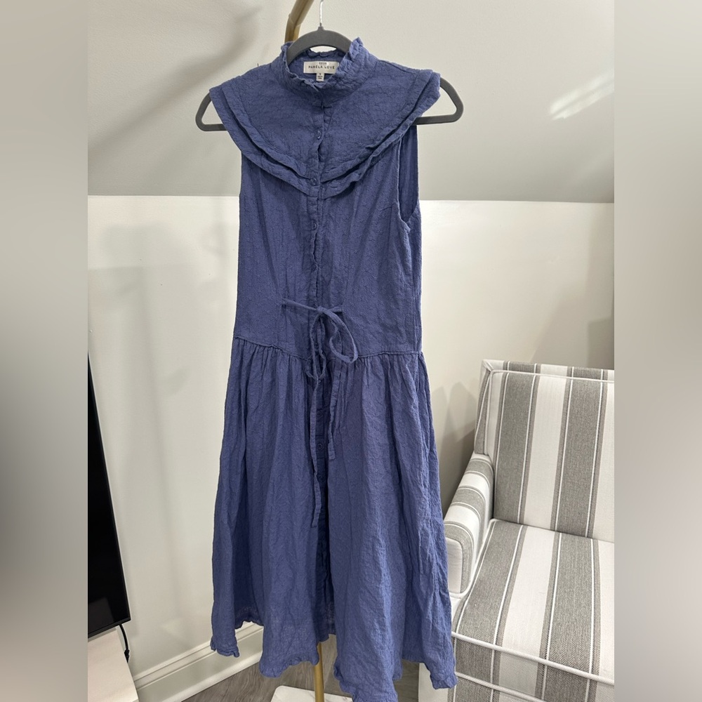 Pamela Love $385 Designer Eyelet Midi Dress Purple GORGEOUS RTR - Picture 4 of 7